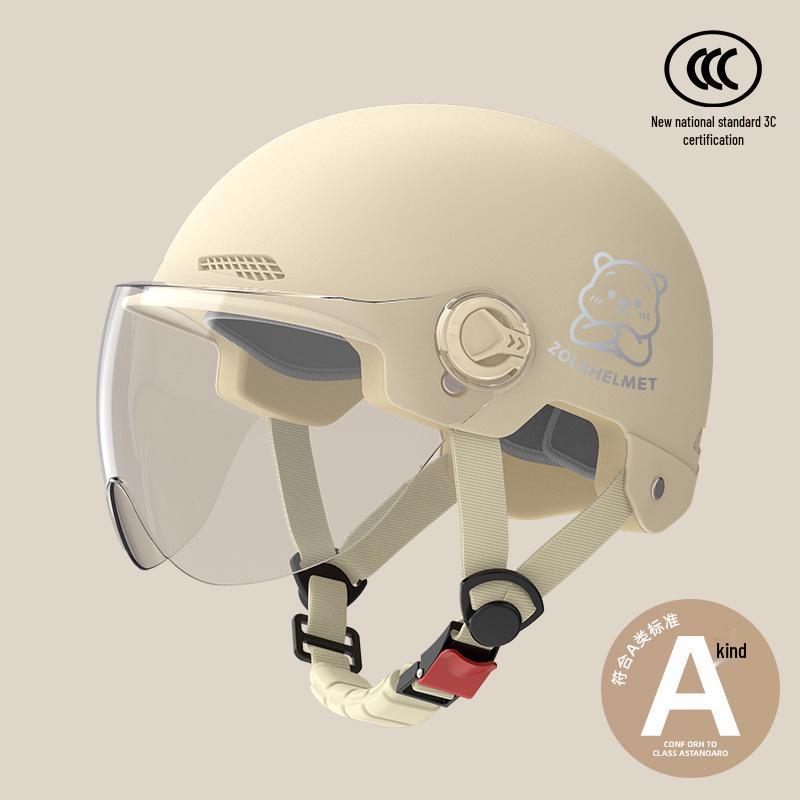 Women's Lightweight Ventilated Electric Scooter Helmet with Sun & Ear Protection - All-Season 3C Certified Half Helmet