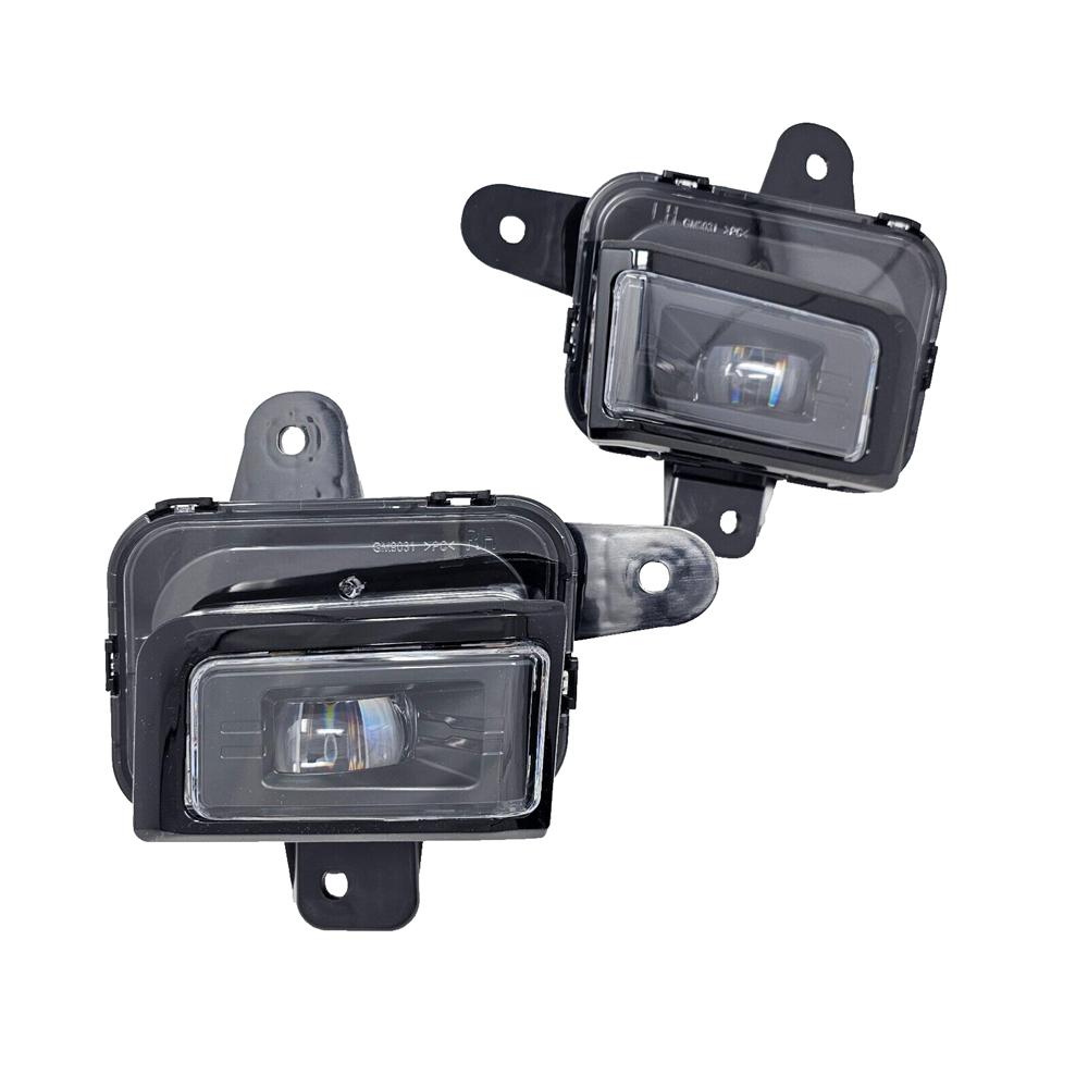 LED Fog Lights Set with Trim Bezels & Wire Harness For GMC Sierra 1500 2022-2024