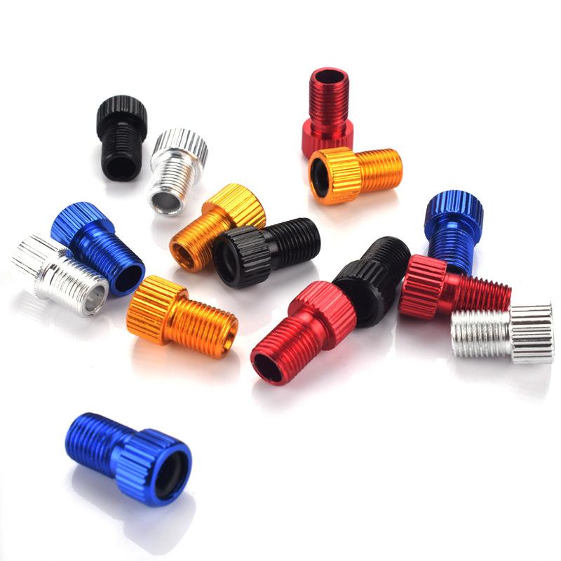 1PC Aluminum Alloy Bike Valve Adapter Convert Presta To Schrader Valve Bicycle Pump Air Nozzle Tube Tools Bicycle Accessories
