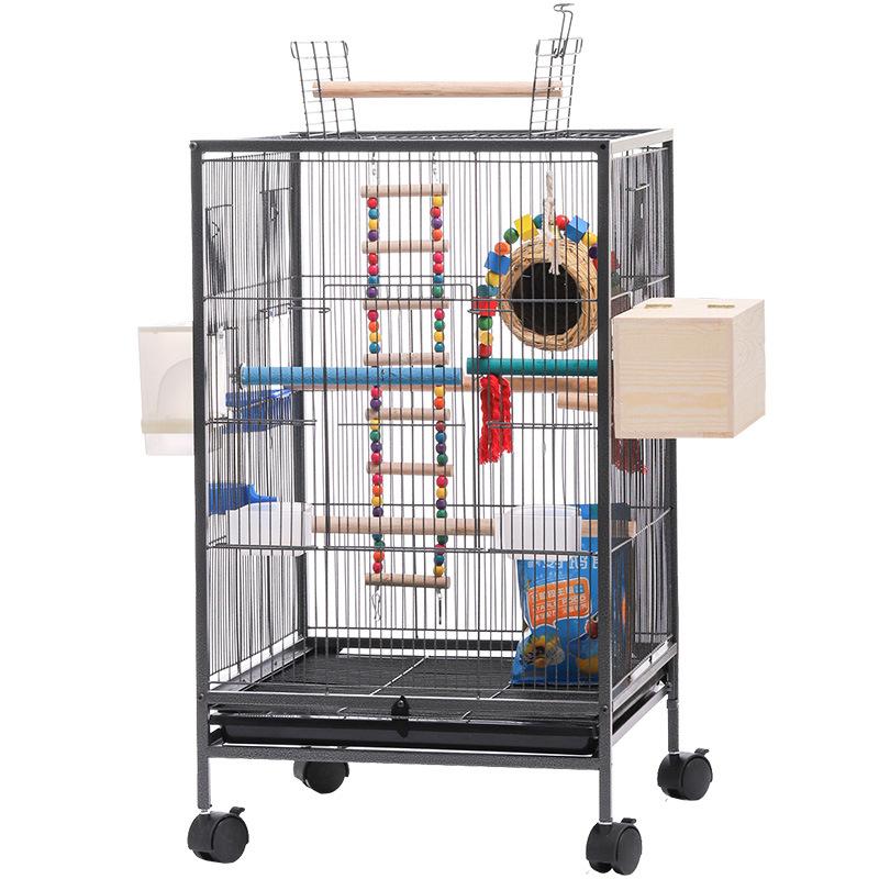 Bird Cage with Bird Feeder Bird Nest Breeding Box Supplies Toy Grass Nest Ornamental Villa Large Bird Cage