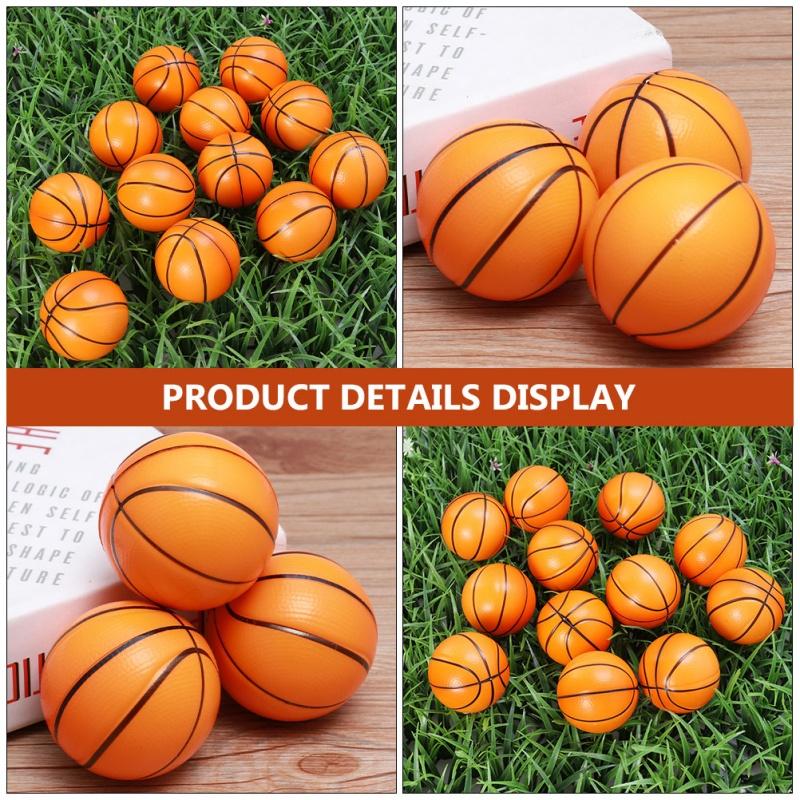 12Pcs Squeeze Basketball Toys Kids Sports Theme Birthday Party Favors Rubber Basketball Gift Cake Decor Goodie Bag Pinata Filler