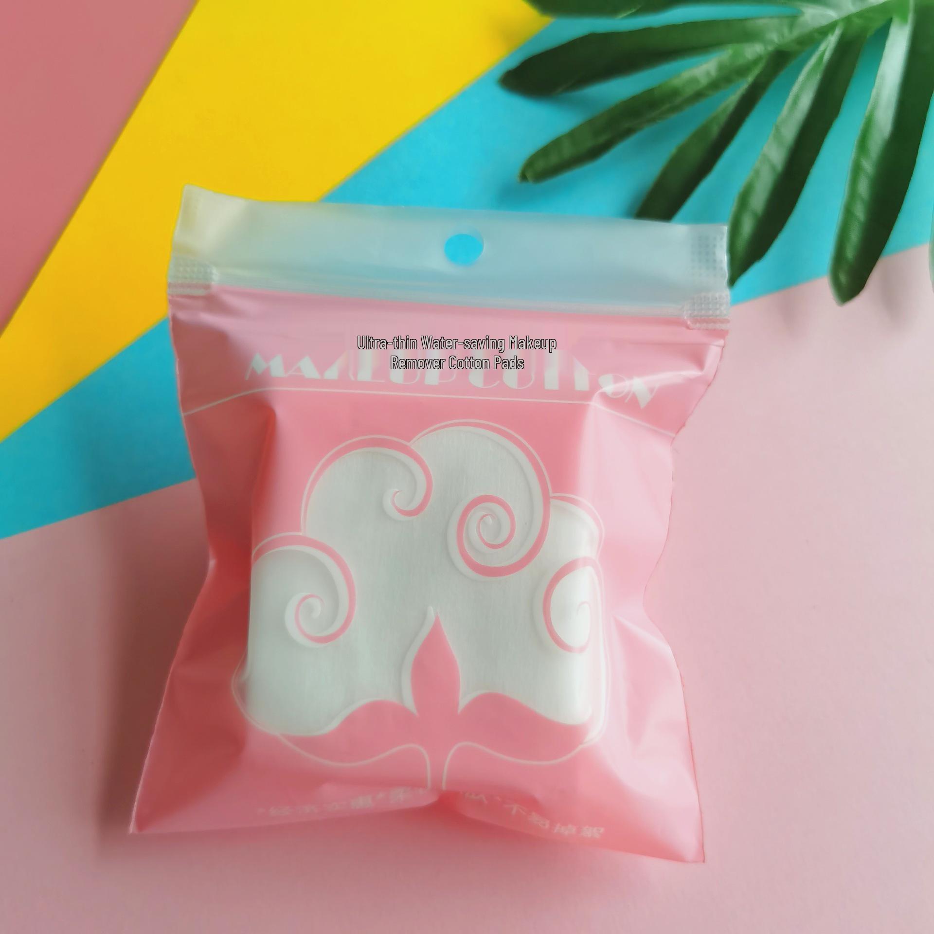 Water-Saving Cotton Makeup Remover Pads - 80 Pieces 6*7cm, 80 pcs