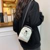PU Phone Bag Drawstring Casual Crossbody Bag Japanese Nylon Shoulder Bag  Unisex