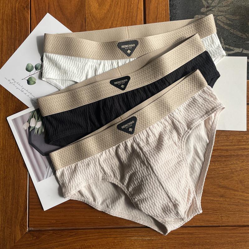 Herren Atmungsaktive Dreiecksslips aus reiner Baumwolle - Trendy, Bequem, Übergröße Sportshorts