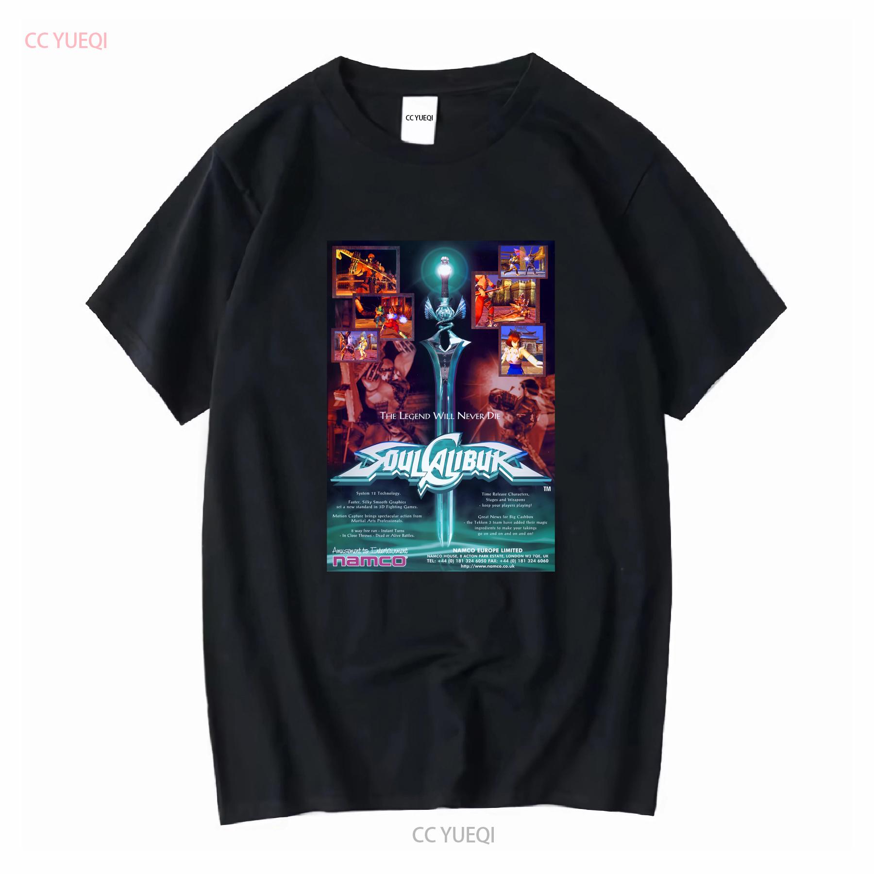 

Soul Calibur Vintage Retro Promo Crewneck T shirt long or short sleeves vintage Washed graphic designer clothes Versatile L