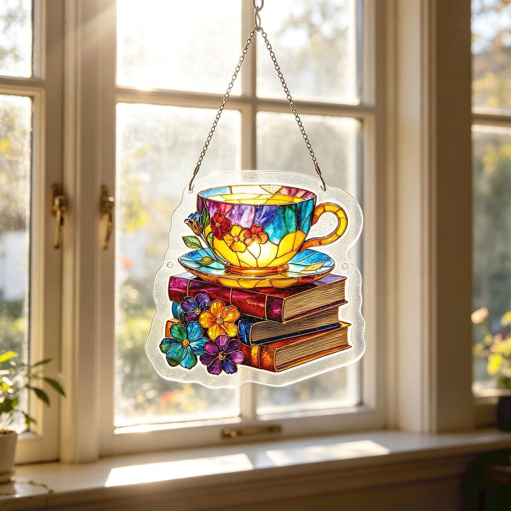 Acrylic Puzzle Window Hanging, Colorful Sunrise Sun Catchers Panel SunCatchers Puzzles Decor For Birthday Women, Men, Wife, Aunt, And Mom