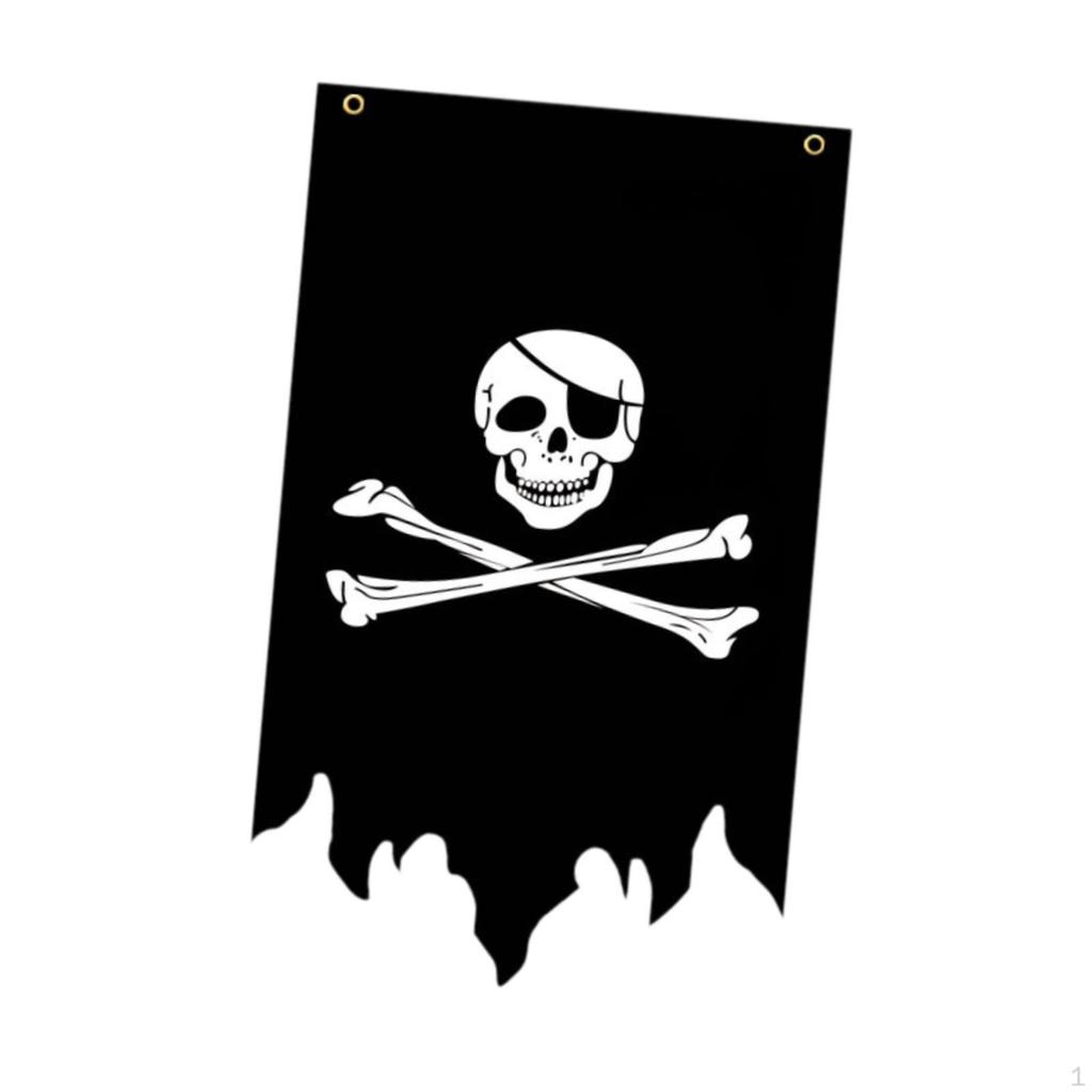 Crossbone Flag for Halloween Themed Party Indoor Outdoor Decoration
