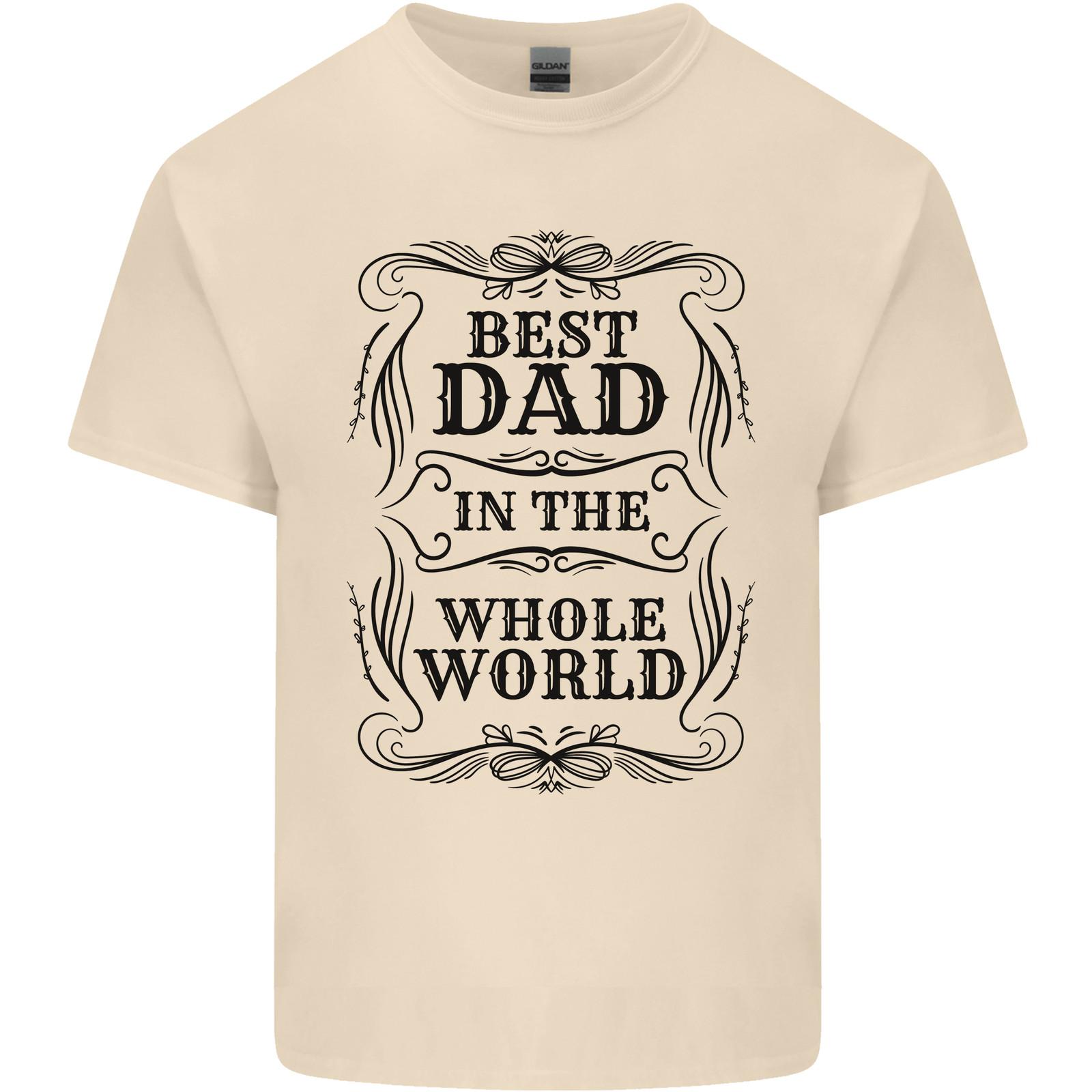 Fathers Day Best Dad in the Word Mens Light Cotton T-Shirt M