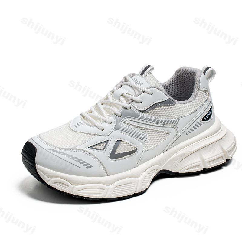 

Men s Mesh Breathable Low Top Thick Soled Casual Shoes 2026 Autumn Fashi Versatile Comfortable Wear-resistant Chunky sneakers 44 білий