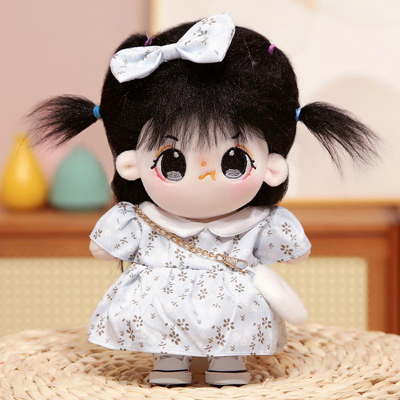 20cm Cotton Doll Plush Doll Girl Celebrity Doll Gift for Girls with Clothes and Bags