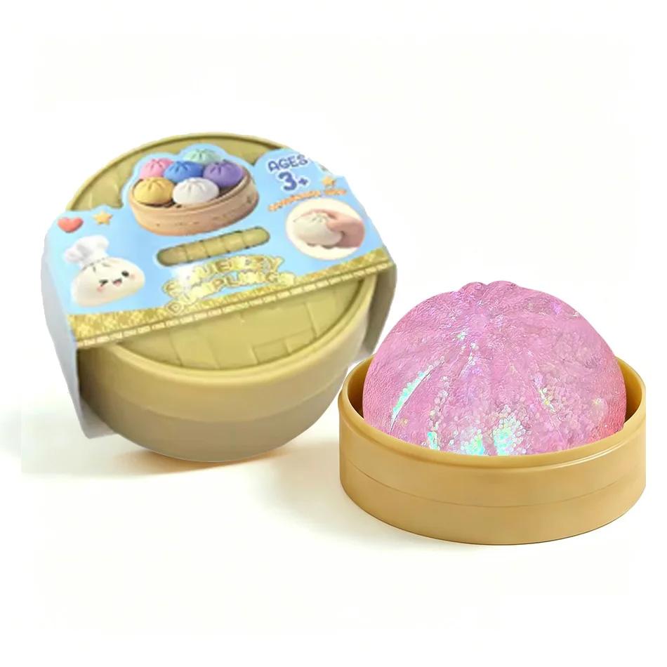 Glitter Knoedel Knijpspeeltje Langzaam Rijzend Squishy Anti Stress Fidget Speeltje Schattig Broodje Decompressie Speeltje Voor Kinderen Volwassenen