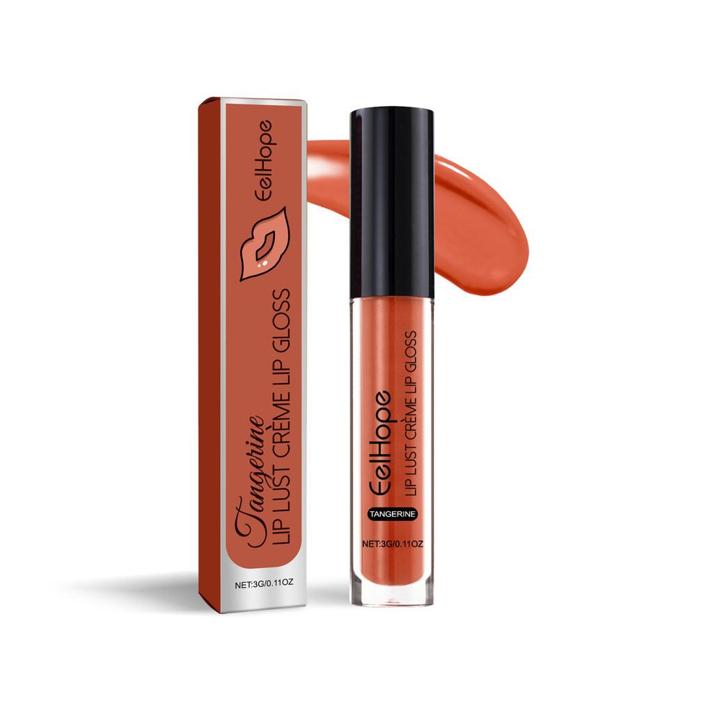 Eelhope Moisturizing Lip Gloss Long Lasting Portable Easy To Apply Red Orange Pink Shades
