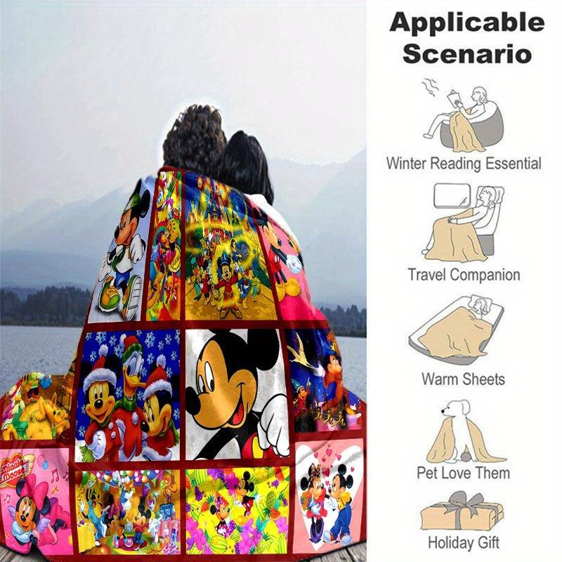 Coperta Cartone Animato di Topolino e Minnie: Adorabile, Caldo e Perfetto per la Decorazione della Casa Soggiorno, Viaggio e Tutte le Stagioni