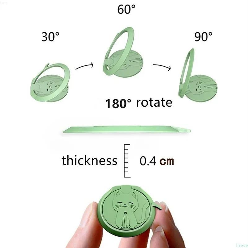 Niedlicher Cartoon Katze Handy Fingerringhalter Runde Halterung Telefonständer für IPhone 15 Samsung Huawei Xiaomi Handyzubehör