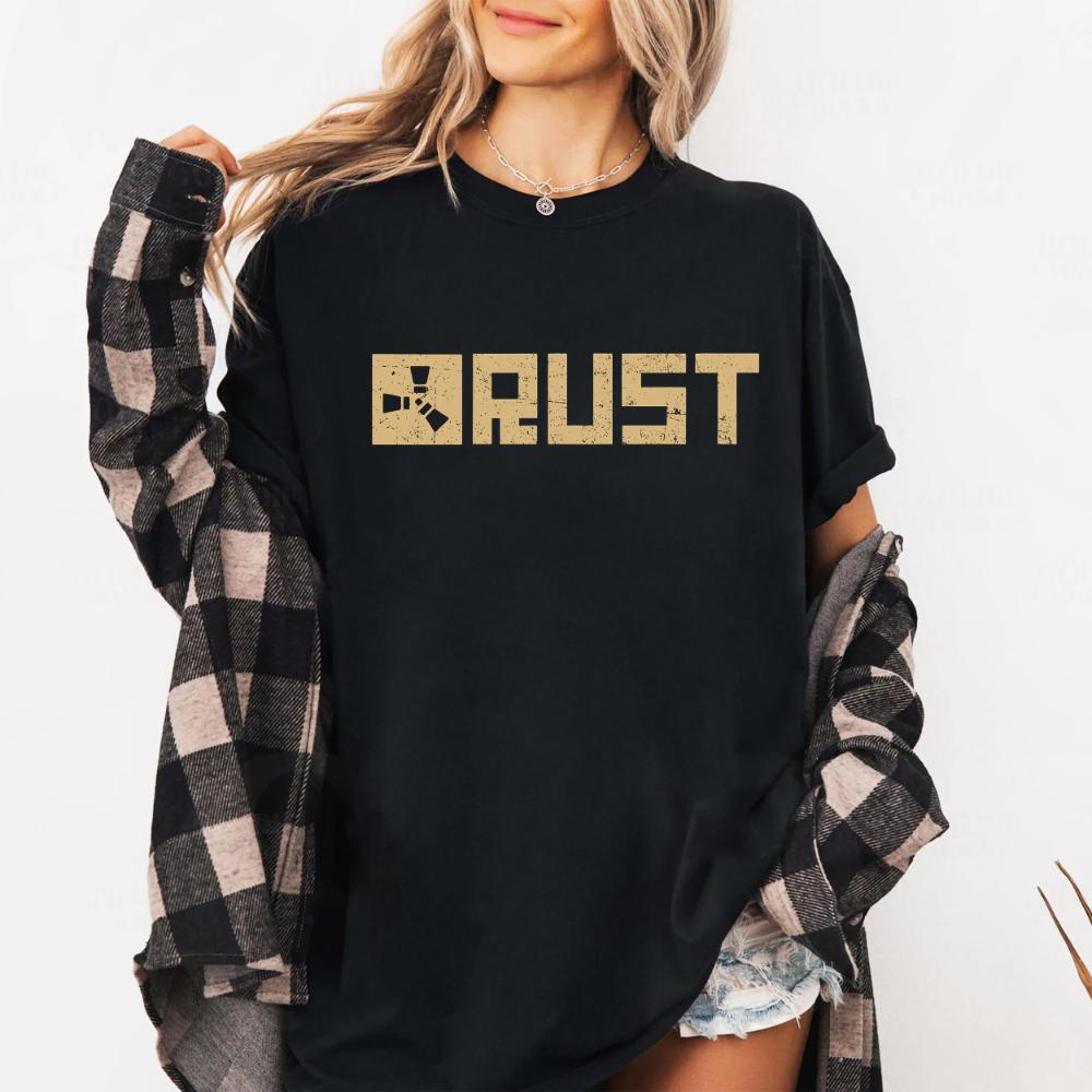 Rost Videospiel T-Shirt Unisex Abgenutztes Logo Survival Kleidung T-Shirt Kleidung Grafik Kurzarmshirt Unisex Damen Ganzjahres