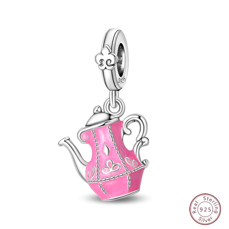 Charm Copper Pink Pendant Charm Fit Original Charm Bracelet Necklace Beads Diy Jewerlry Accessories