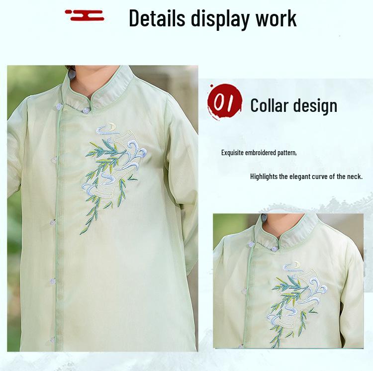 2024 Autumn Chinese Hanfu Long Robe - Traditional Performance Tang Suit