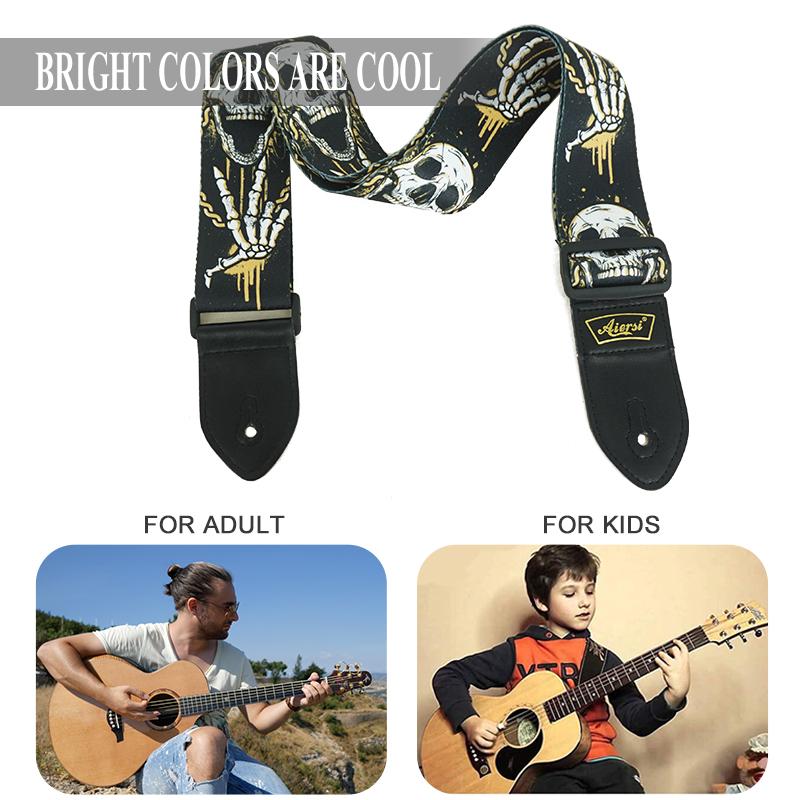 Adjustable Guitar Strap for Acoustic, Electric, Bass,Guitar Musical Accessories Colors Optional Guitar Belt