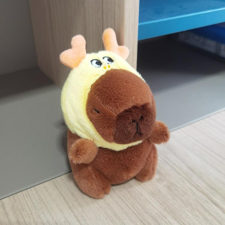 peluches Capybara Plush Keychain Bag Pendant Hanging Decoration Cute Stuffed Doll Toy Desktop Doll Ornament Car Keyring Kid Gift