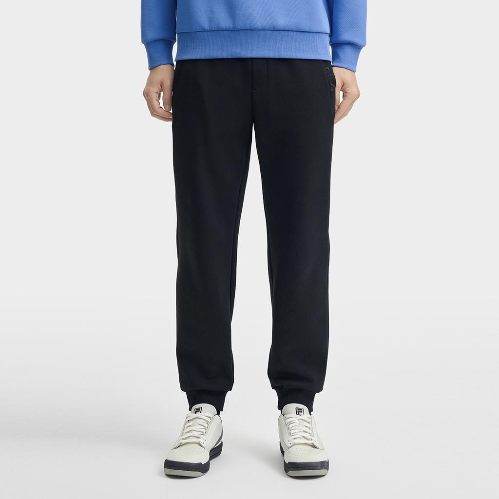 New FILA Knitted Sports Pants Men's Jet Black F11M448601FBK