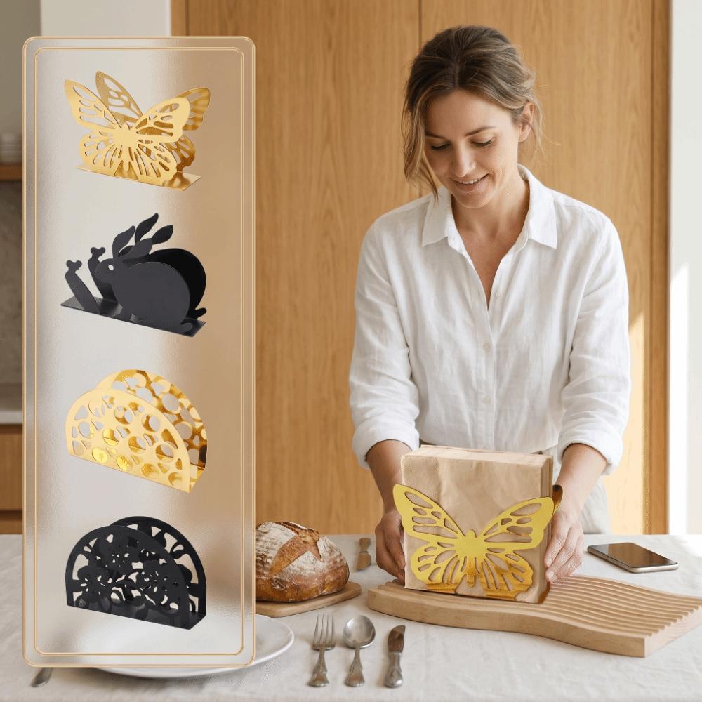 Iron Napkin Storage Vertical Design Napkin Organizer Paper Towel Holder  Restaurant