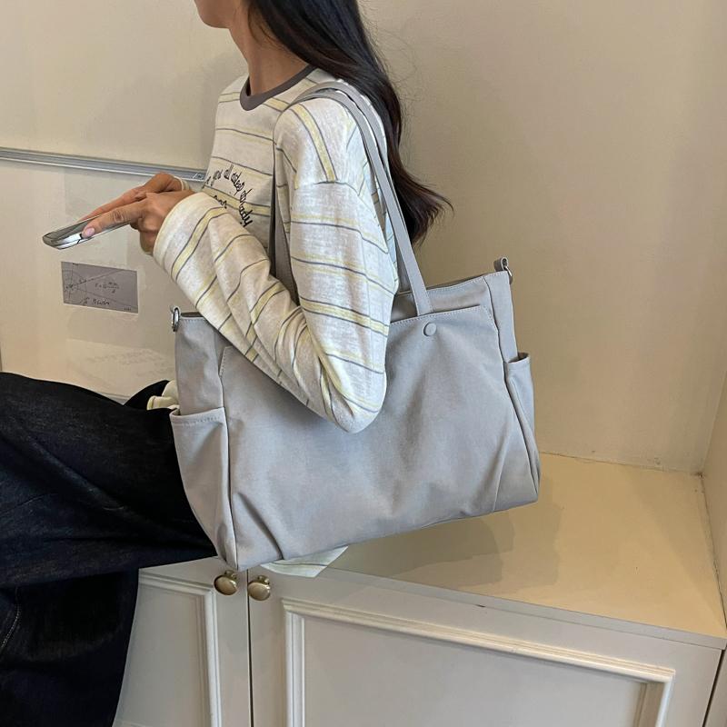 Large Capacity Nylon Tote Bag for Women Lightweight Shoulder Crossbody Handbag Casual Work Travel Purse