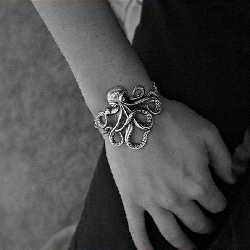 New Fashion Antique Vintage Bronze Rock Octopus Bracelet