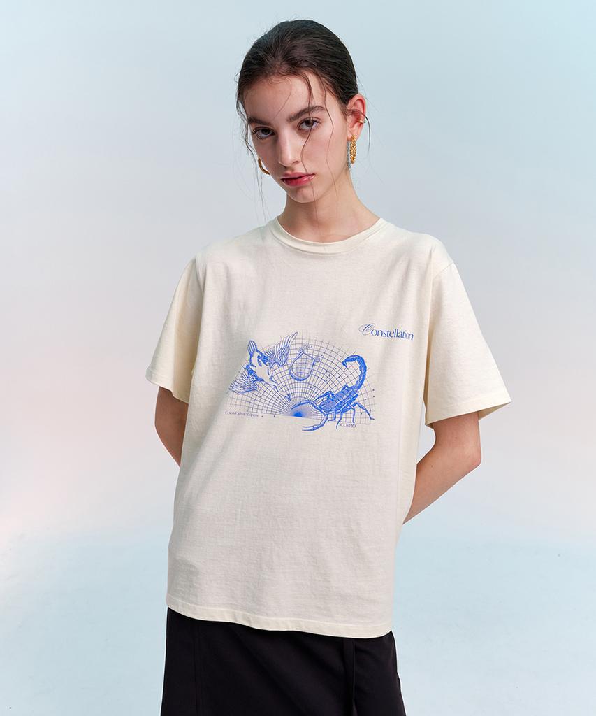 Heo Loose Fit Graphic Top_Ivory