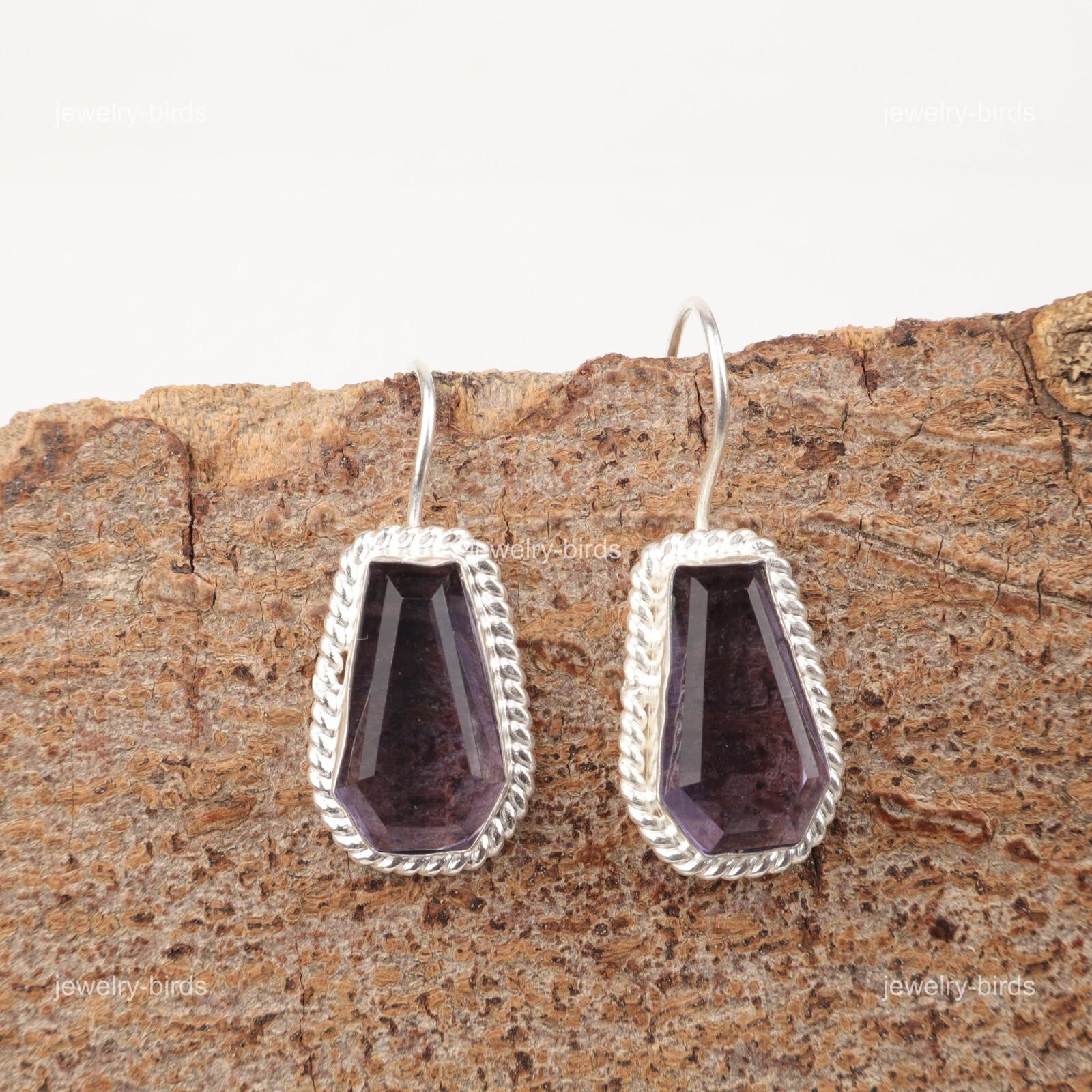 

Камень иолит 925 стерлинговое серебро подарок на годовщину свадебные серьги-капли ювелирные изделия EE-137-12