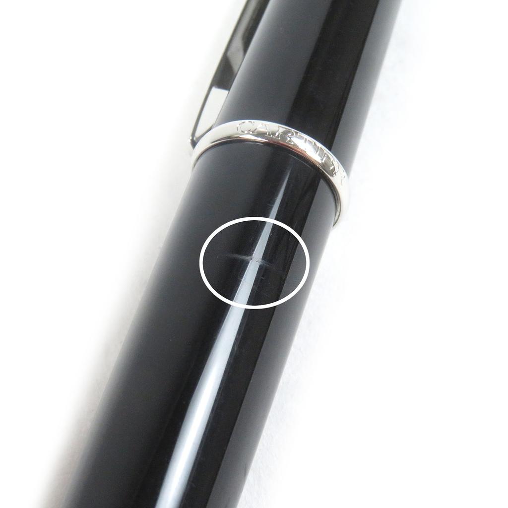Very Good Cartier Ballpoint Pen Diaboro De Cartier Silver Black Blue Gemstone Mens Used