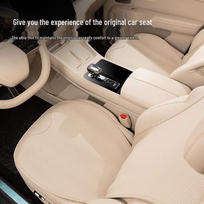 Napa Leather Car Seat Cushion - All-Season Breathable Cover for Mercedes, BMW, Volkswagen