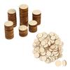 1-3cm Unfinished Wood Round Slices, Blank Natural Wooden Pieces for DIY Crafts, Art Projects, Home Decor, Painting, Burning