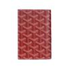 Goyard Grenelle Monogrammed Flap Pocket Canvas And Leather Card Holder Passport Holder Unisex Accessories Red GRENELPMLTY-02CL02X