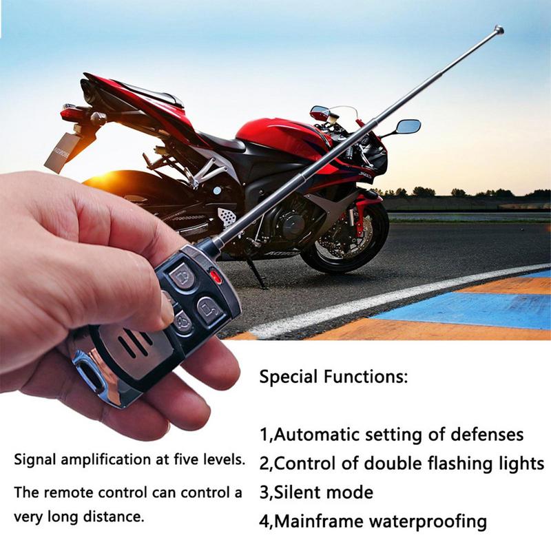 Motorcycle Alarm System Anti Theft Alarm Systems With Remote Control Waterproof Security Alarm System For Outdoor Riding