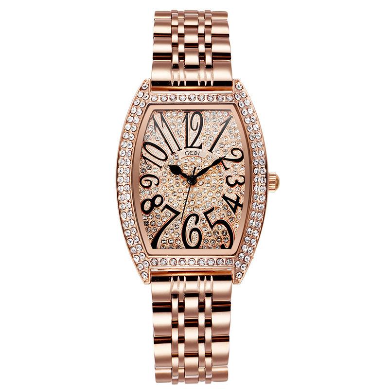 Fashion Light Luxury Steel Belt Watch Retro Wine Barrel Quartz Women'S Watch Niche Gypsy Women'S Watch