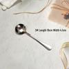 Korean-Style Stainless Steel Large Round Head Soup Spoon, 20cm