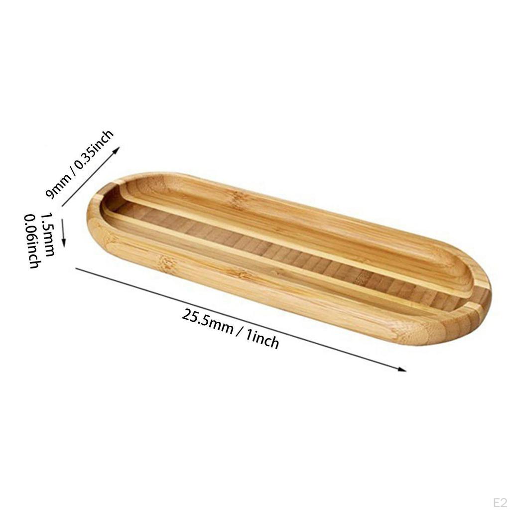 Bamboo Spoon Rest Jewelry Tray Portable Cooking Utensils Rest,Kitchen Counter Holder for
