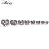 Alisouy 2PCS Retro Stainless Steel Skull Rose Flower Heart Ear Plugs Tunnels Expander Stretchers Gauges Piercing Body Jewelry