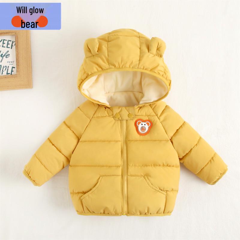 Winter Cartoon Fleece-Lined Cotton Jacket for Kids