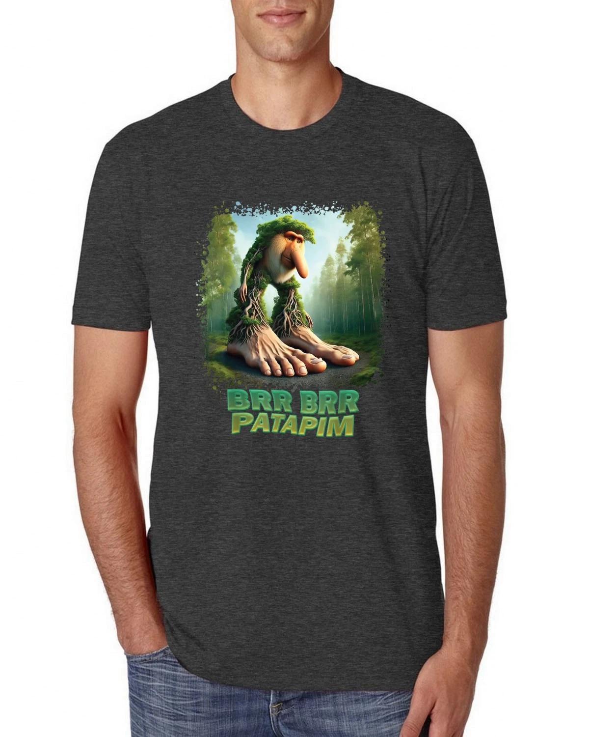 Brr Brr Patapim Funny Tree Monkey Brainrot Meme Mens Premium T- Shirt 3XL