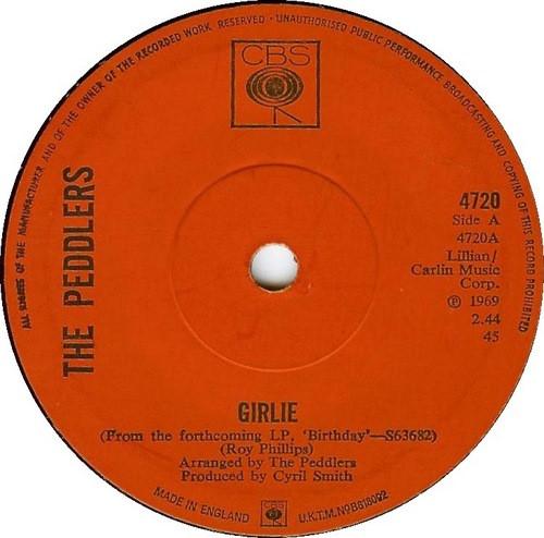 

7inch Record PEDDLERS - Girlie 4720 CBS 1969 UK Jazz Used