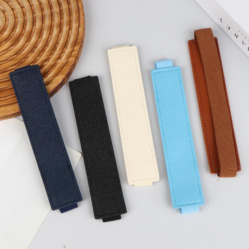 Pu Leather Elastic Notebook Band Holders Adjustable Pen Sleeve Pencil Pouch Holder Strap For Notebook Binder