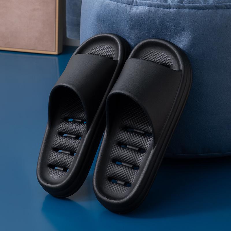 EVA Non-Slip Odor-Resistant Bath Slippers - Unisex, Hollow Design for Home, Hotel, or Bathroom.