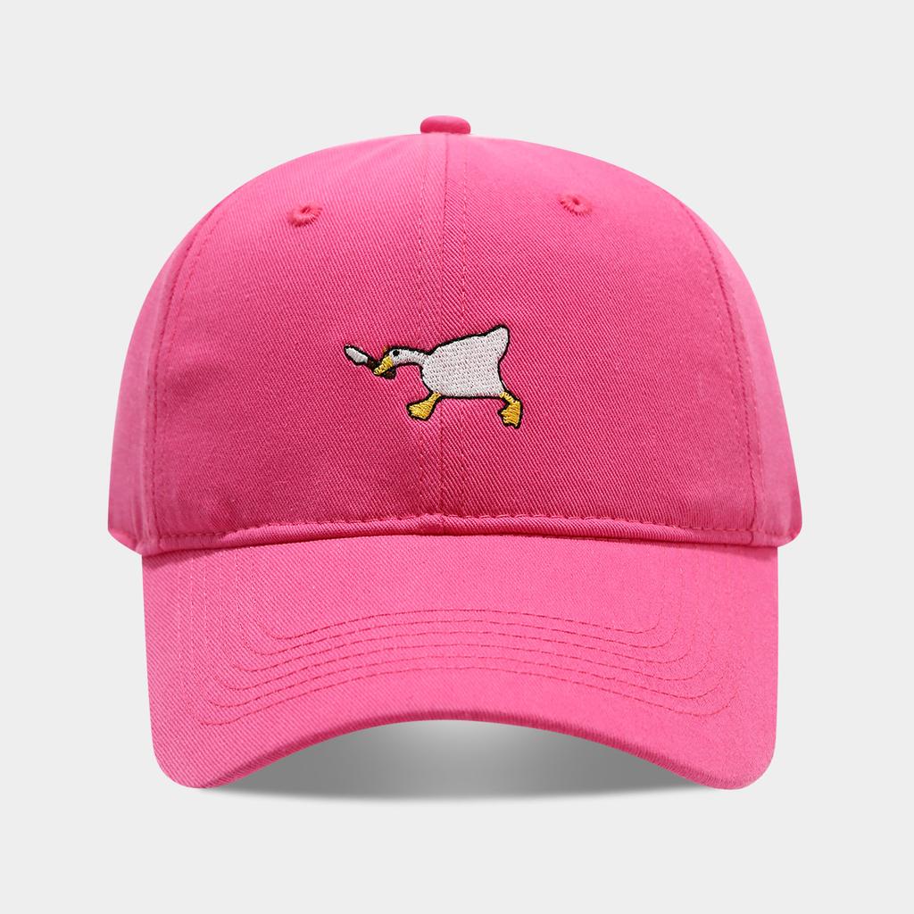 Cute Embroidered Goose Baseball Cap for Women Casual Adjustable Summer Sun Protection Golf Cap Fashion Cartoon Animal Peaked Cap