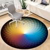 1pc Color Wheel Chair Carpet for Office, Non-slip, Soft and Durable Office Rug for Interior Decoration, Perfect for Office yy260313028