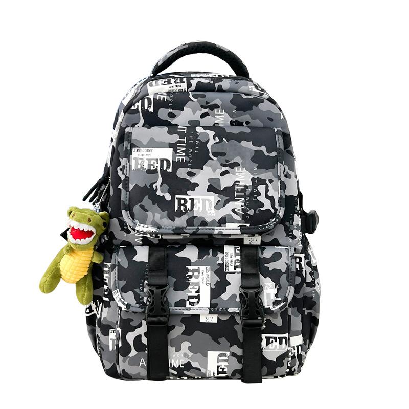 Schooltas Camouflage Schooltas Veelzijdig Grote Capaciteit Middelbare School College Student Rugzak Heren Lichtgewicht Reis Computer Casual Rugzak