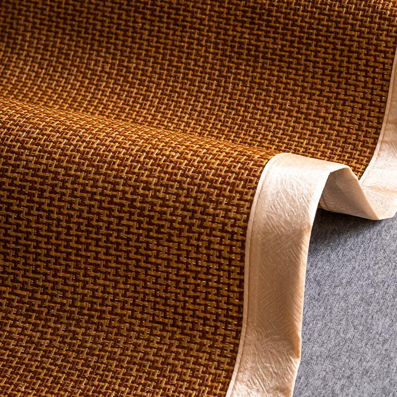 Summer Double-Sided Foldable Rattan and Ice Silk Cooling Mat