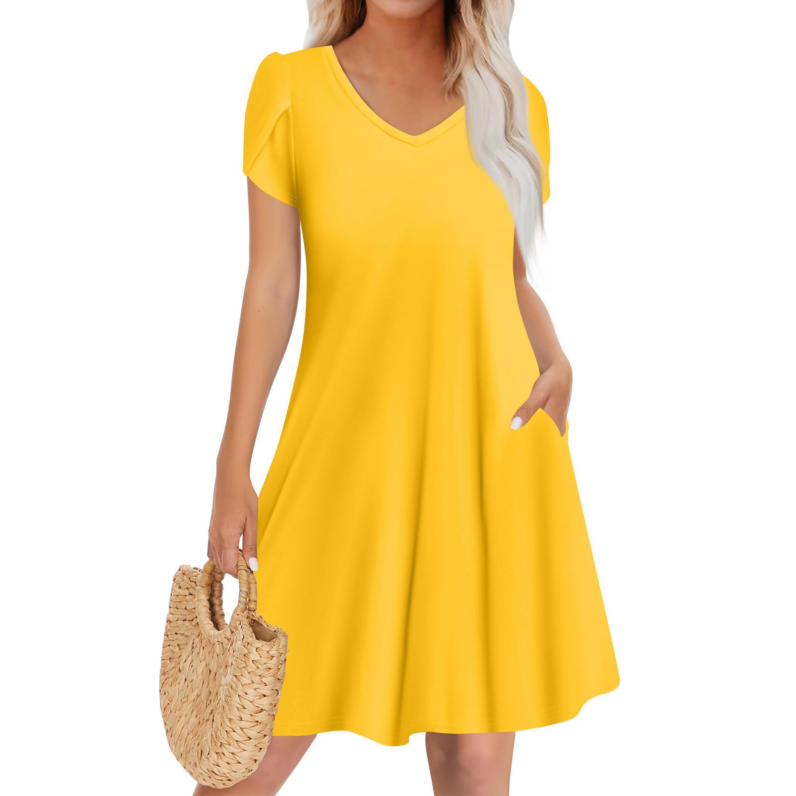 

Женское повседневное модное платье с V-образным вырезом и коротким рукавом, стильное свадебное платье для гостей XXXL