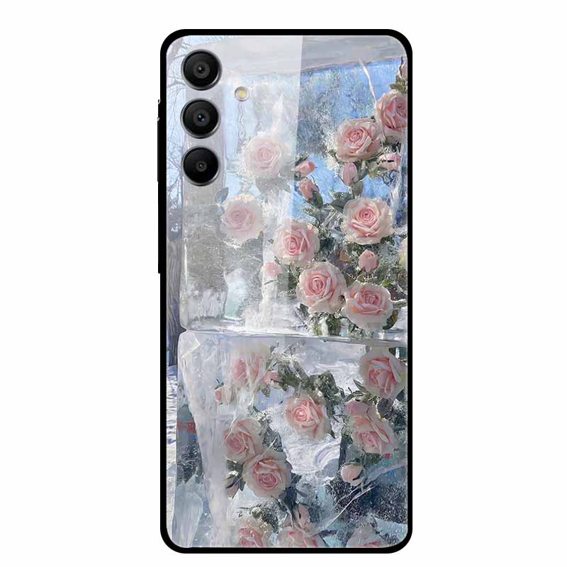 For Samsung Galaxy A16 Case Hard Tempered Glass Cover Colourful Back Shield Bumper for Samsung A 16 5G SM-A166B Protector Funda
