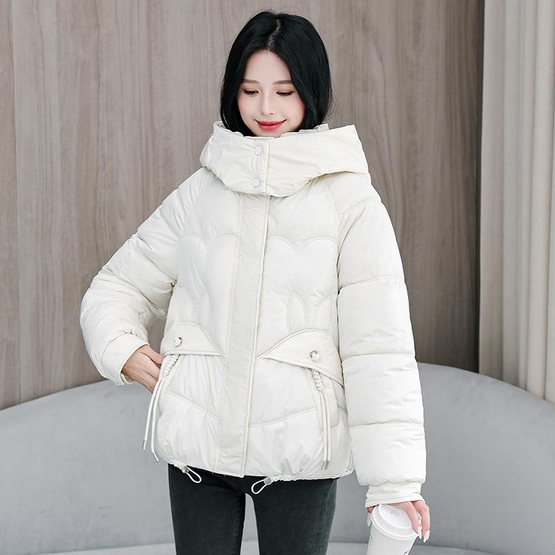 Warm Cotton Jacket Women's Short 2025 Winter New Design Pockets Loose Plus Size Thickened Padded Jacket Hooded Jacket